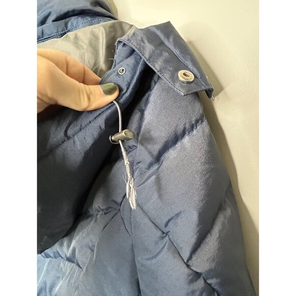 Eddie Bauer Women's coat Sz Medium blue down filled hooded parka winter jacket - Picture 4 of 16
